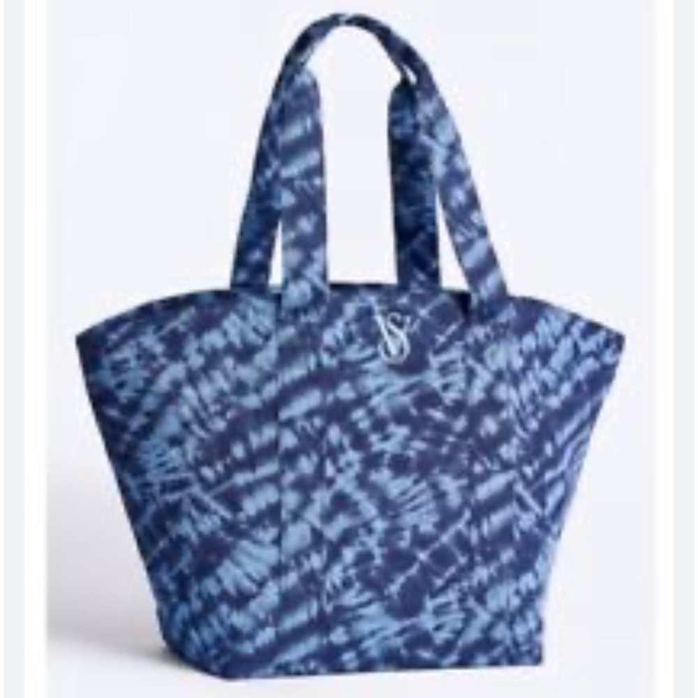 Victoria’s Secret Blue Tie Dye Weekender Tote Bag Large Nwt - Picture 4 of 7